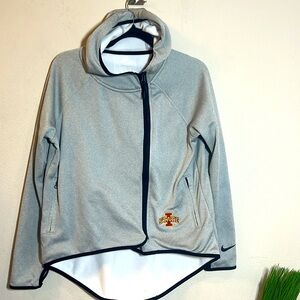 Nike Therma Fit Gray Iowa State Zip Up Hoodie Sweatshirt Small